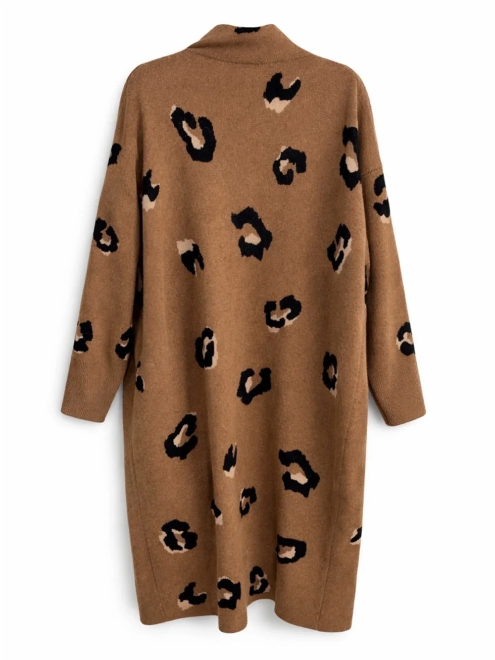 J. Crew Ella Leopard Long Cardigan Open Front XL